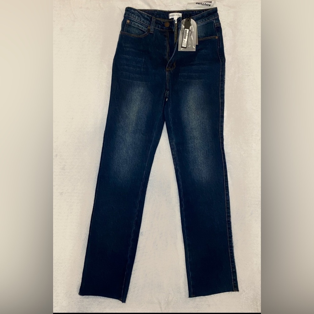 Kendall & Kylie Dark Blue Straight Leg Jeans